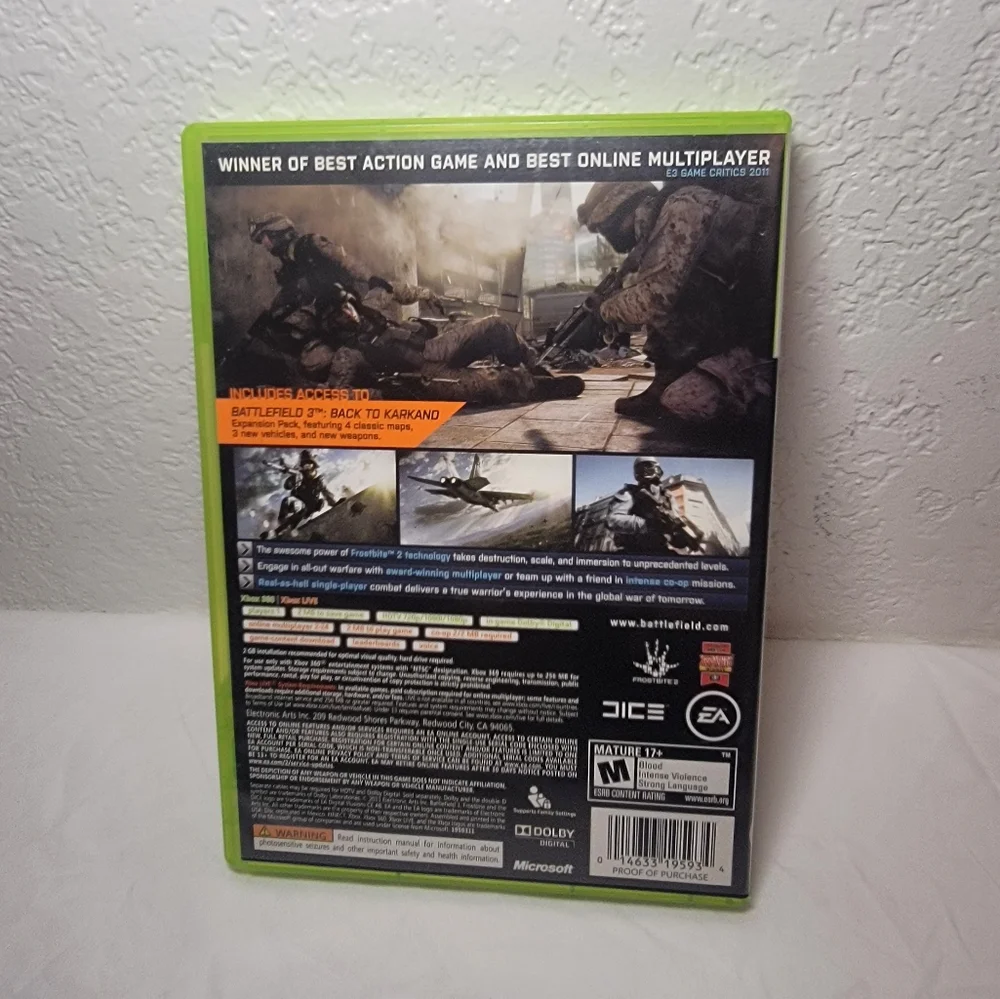 Battlefield 3 -- Limited Edition (Microsoft Xbox 360, 2011) TESTED